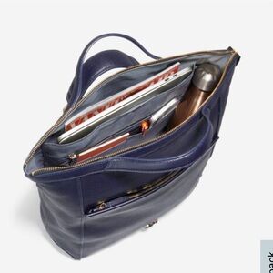 EUC Cole Haan Navy colored Backpack “Grand Ambition Convertible Luxe Backpack”